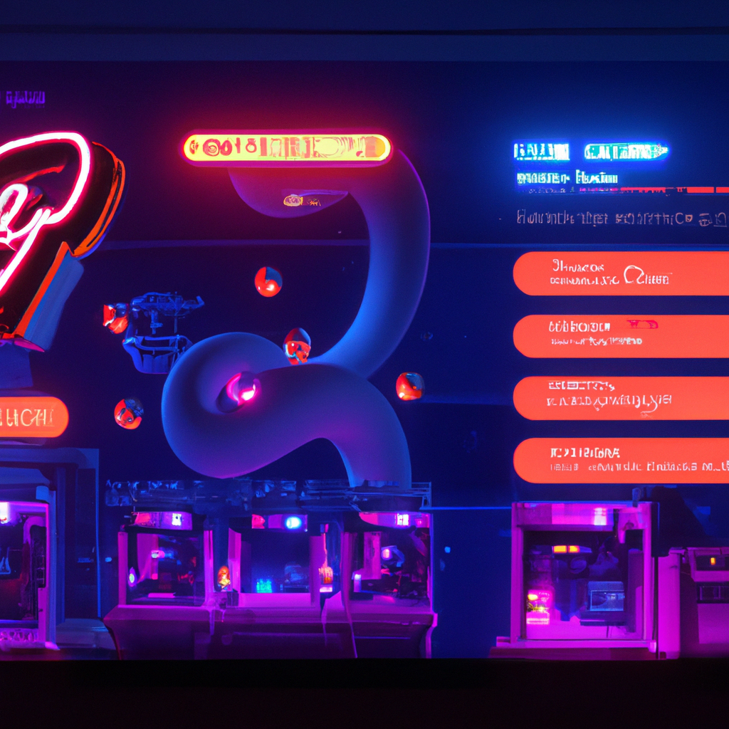 Hero: glowing pixel arcade scene with players and neon UI