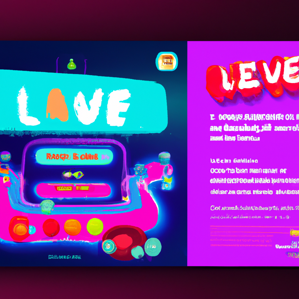 Gallery: stylized level screenshot with neon colors